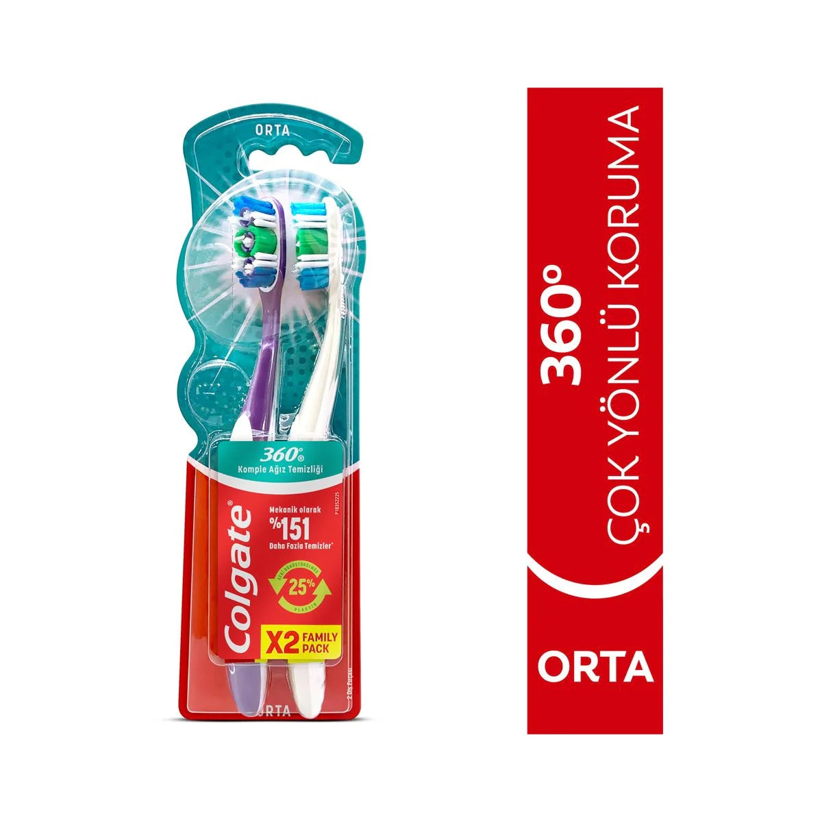 360 Medium 1+1 Diş Fırçası