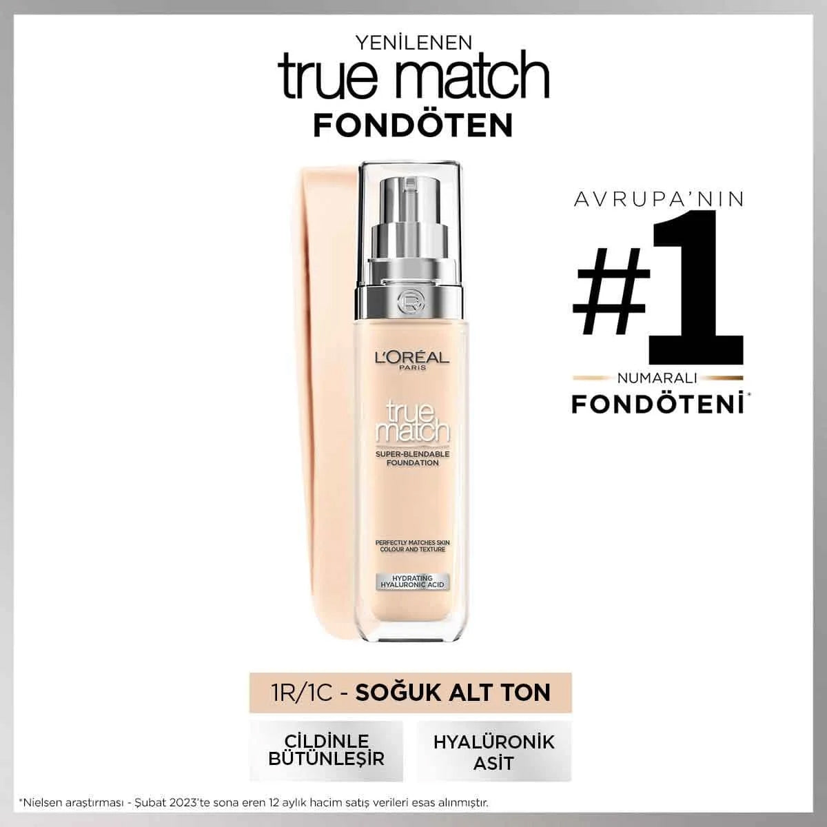 Fondöten True Match C1 Rose Ivory
