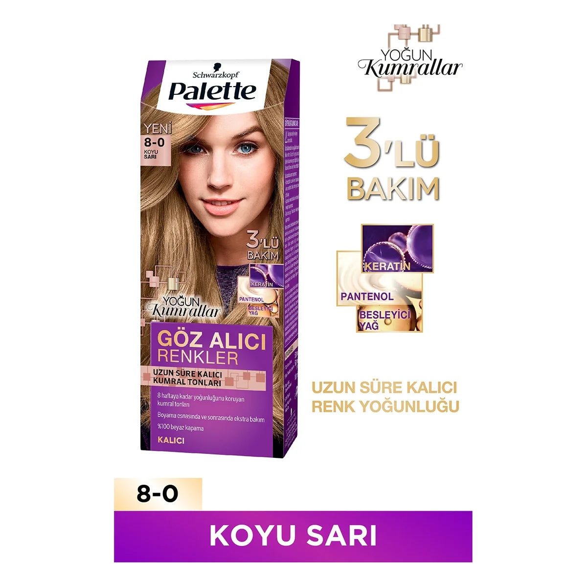 Saç Boyası Koyu Sarı 8-0