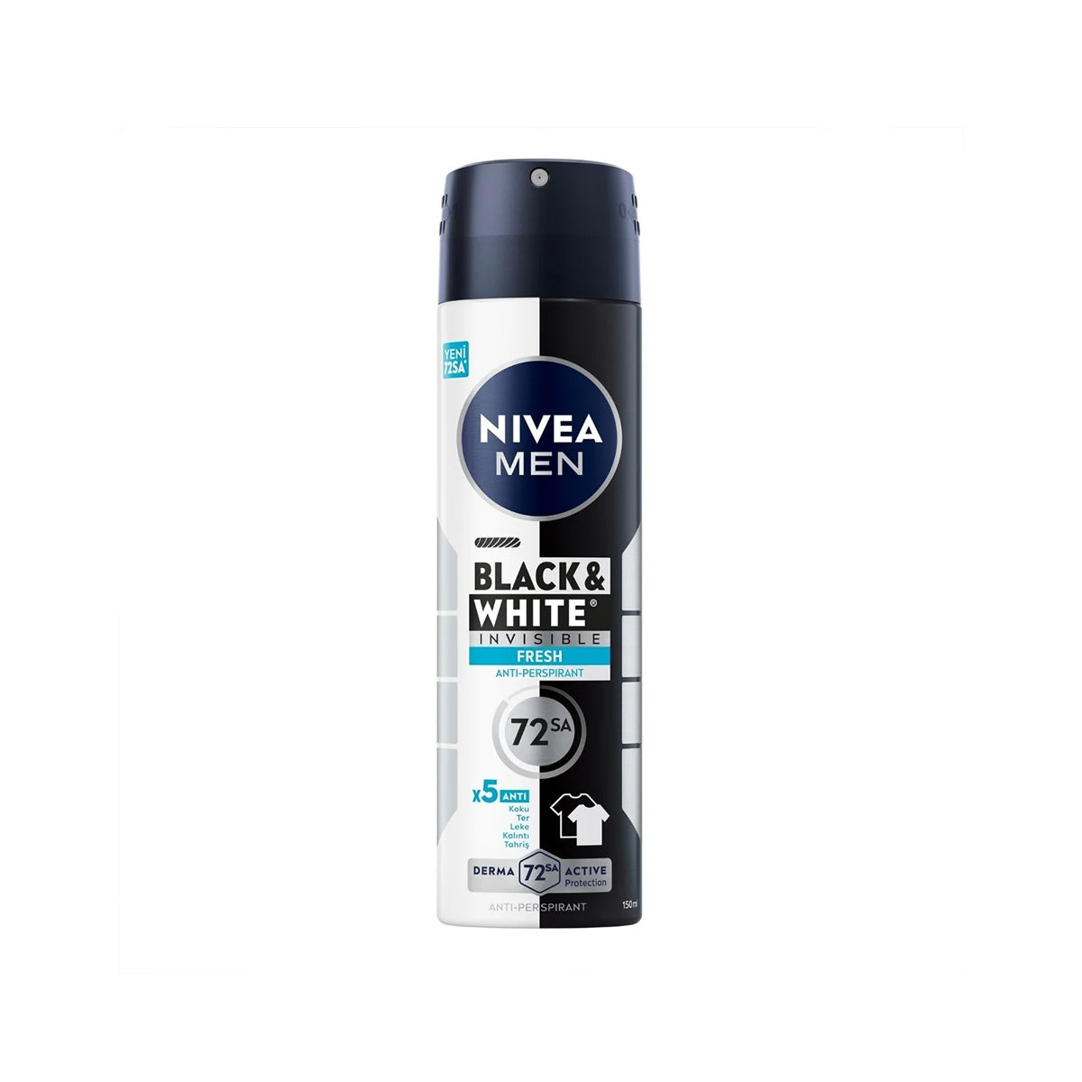 Invisible Black and White Fresh Erkek Deodorant Sprey 150 ml