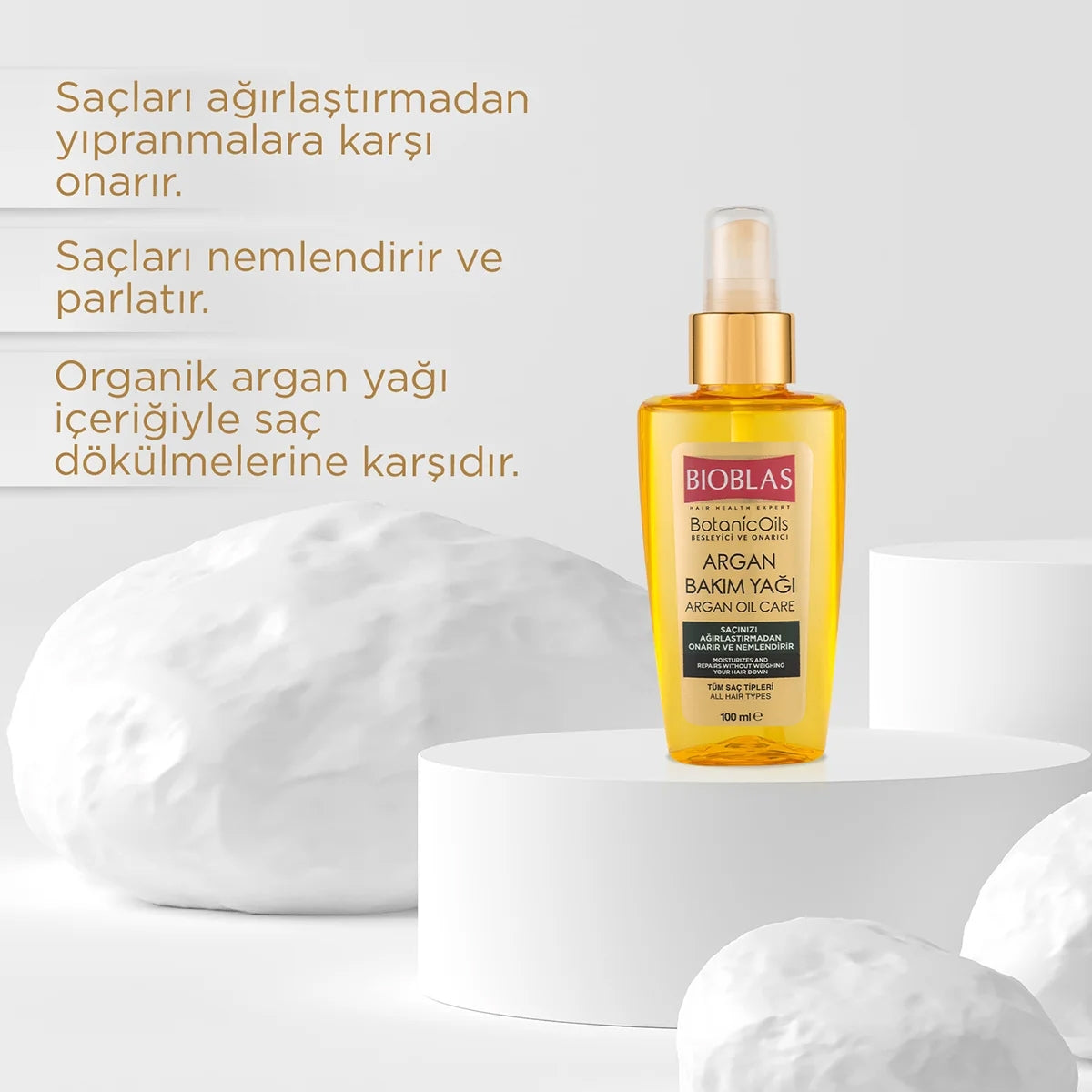Saç Bakım Yağı Argan Organic Oils Onarıcı 100 ml