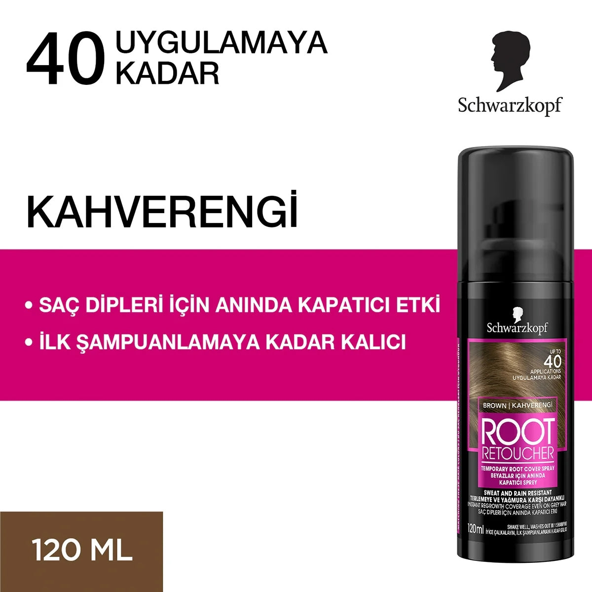 Beyaz Kapatıcı Sprey Kumral 120 ml