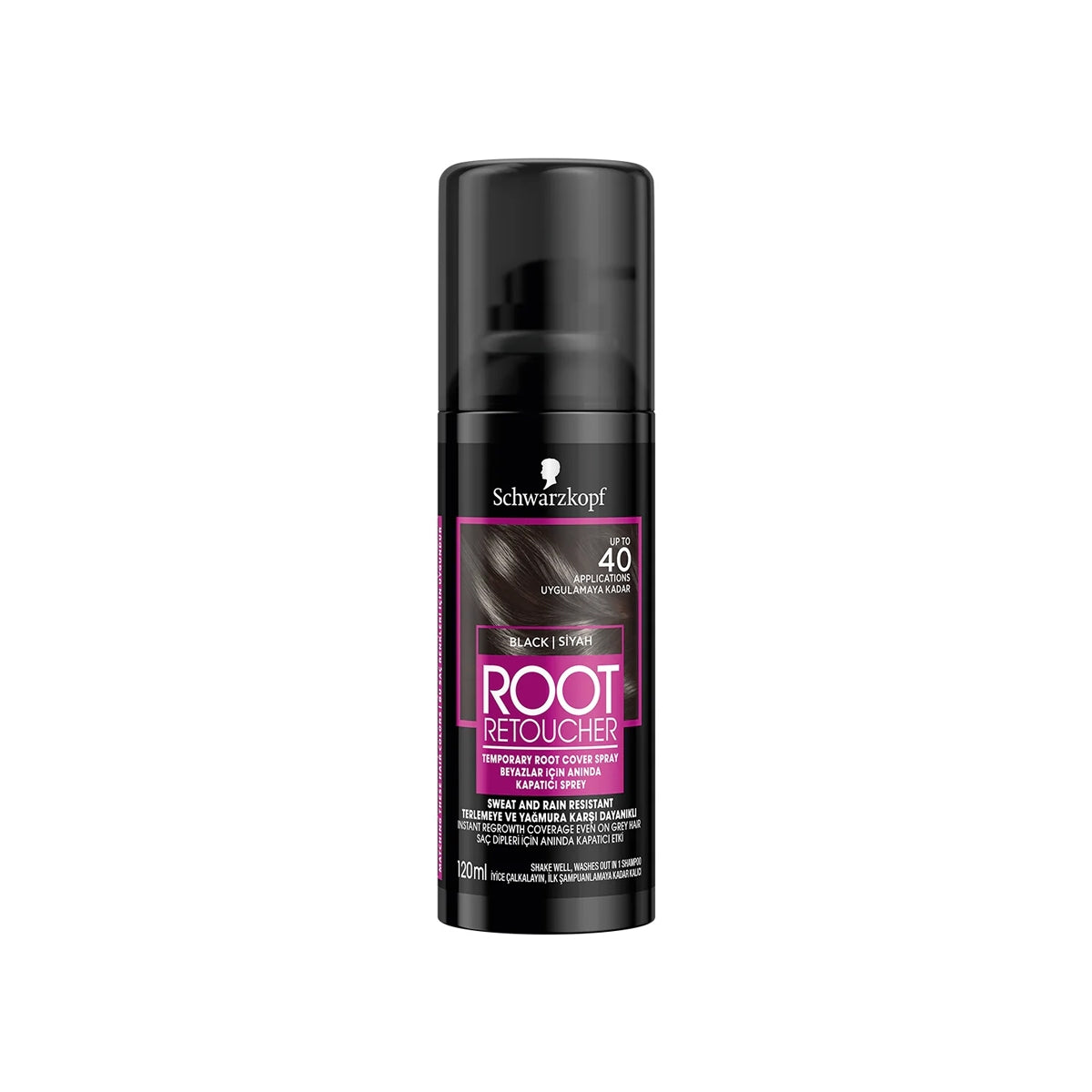 Beyaz Kapatıcı Sprey Siyah 120 ml