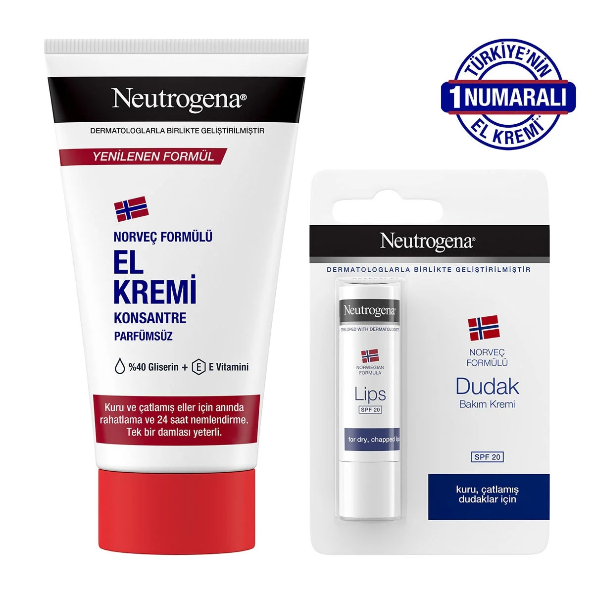 El Kremi 75 ml Parfümsüz+Dudak Nemlendirici 4,8 gr