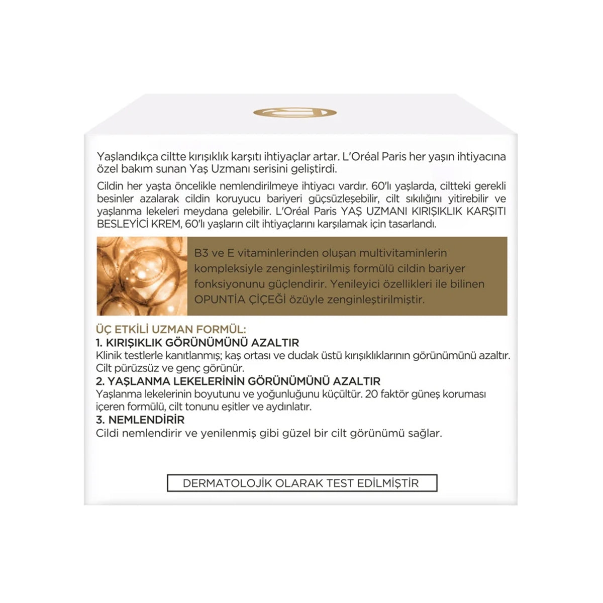 Yaş Uzmanı Yüz Kremi 60+ 50 ml