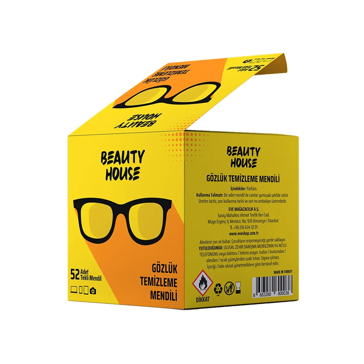 Gözlük Temizleme Mendili 52'li