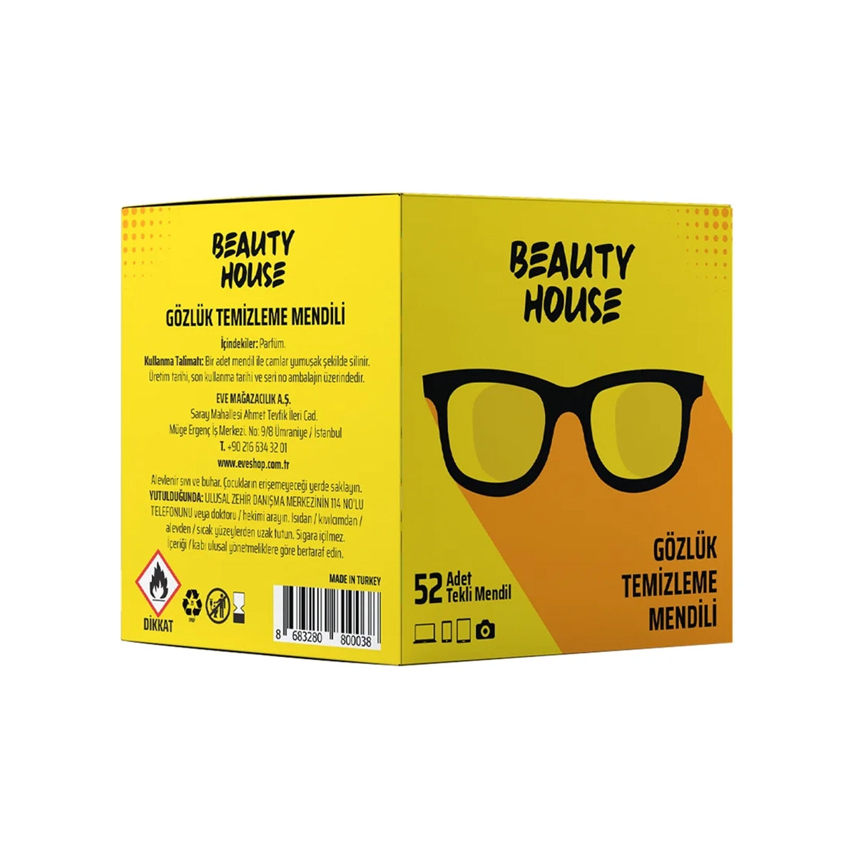 Gözlük Temizleme Mendili 52'li
