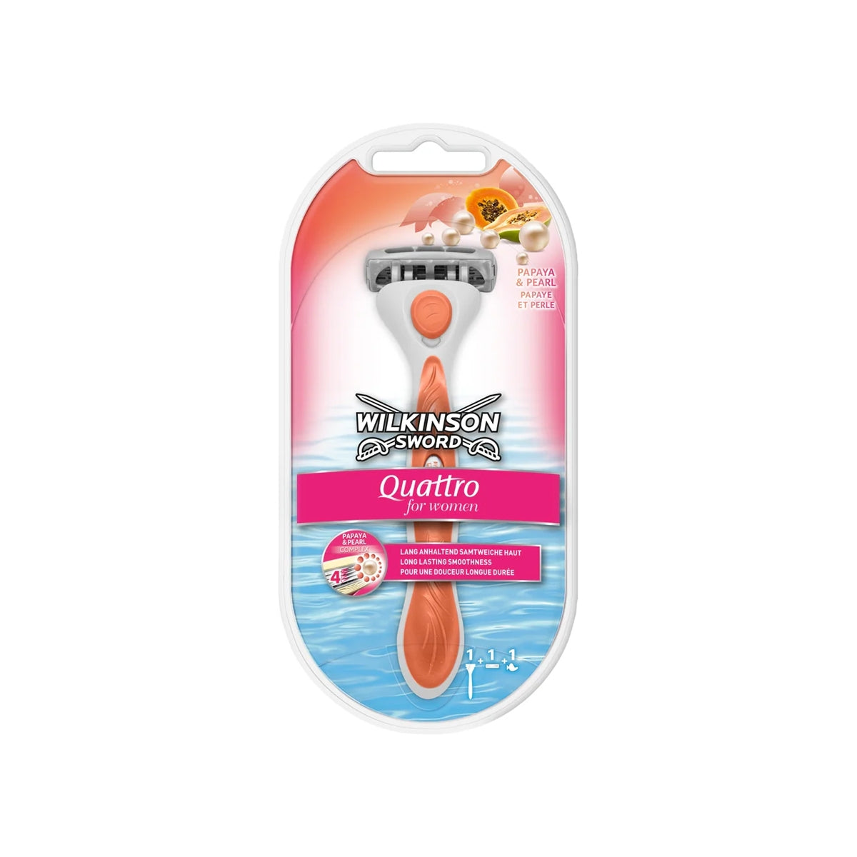 Sword Quattro Tıraş Bıçağı Sap + 1 Yedek