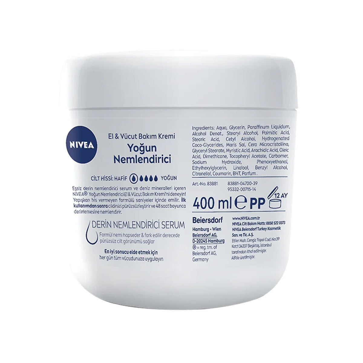 Nemlendirici El ve Vücut Kremi 400 ml