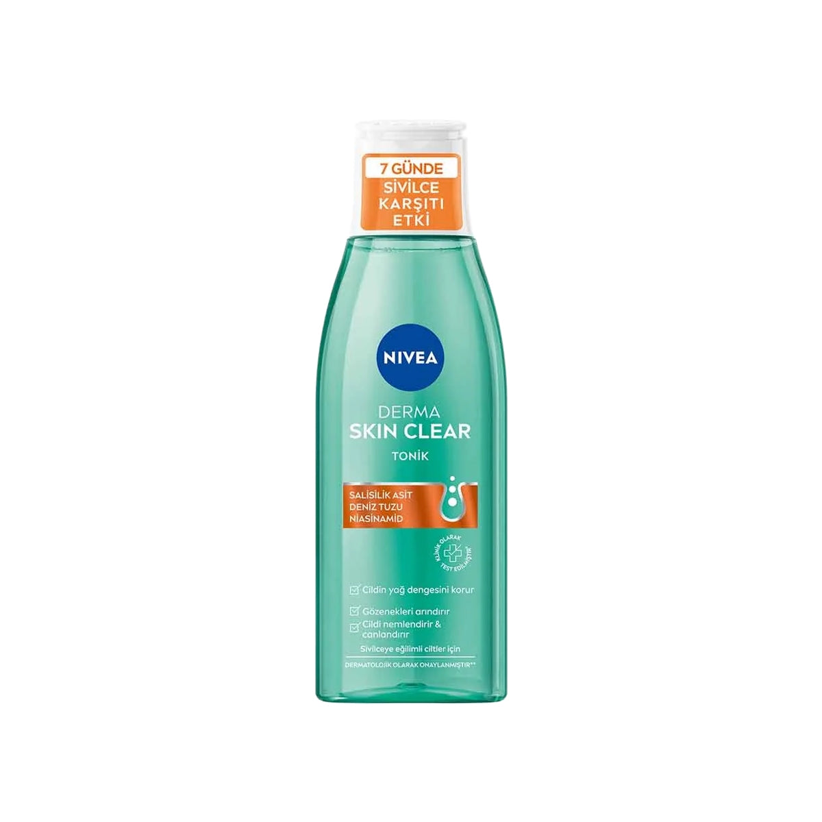 Derma Skin Clear Sivilce Karşıtı Tonik 200ml, Niasinamid, Salisilik Asit