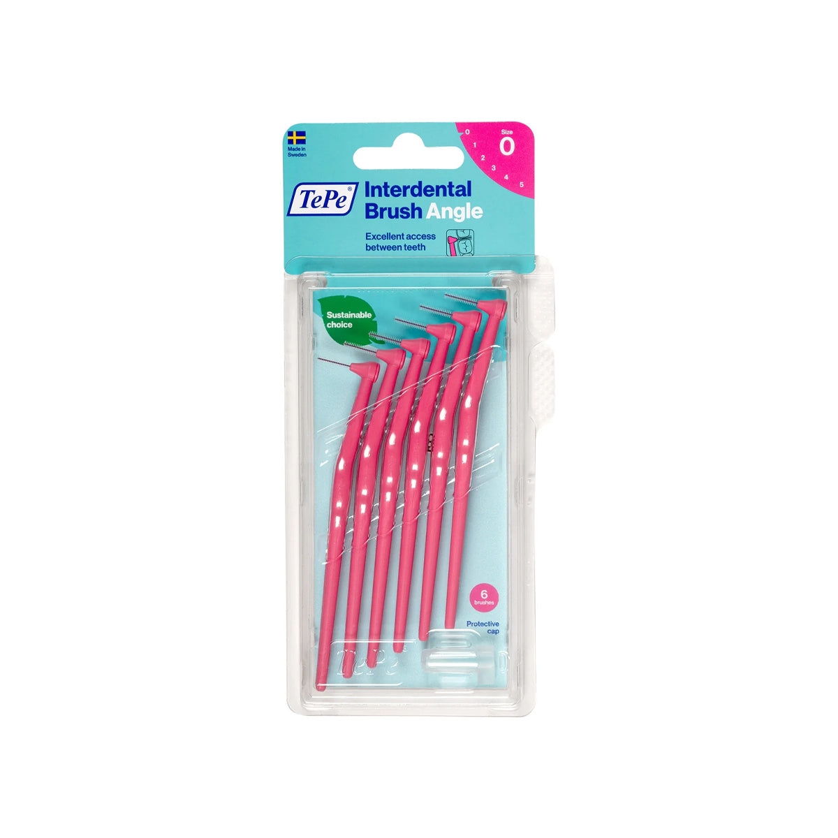 Angle Saplı Arayüz Fırçası 0.4 mm Pembe 6'lı