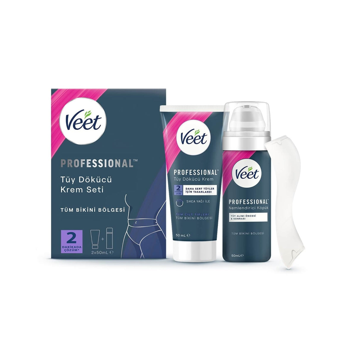 Professional Tüy Dökücü Krem Bikini 50+50 ml