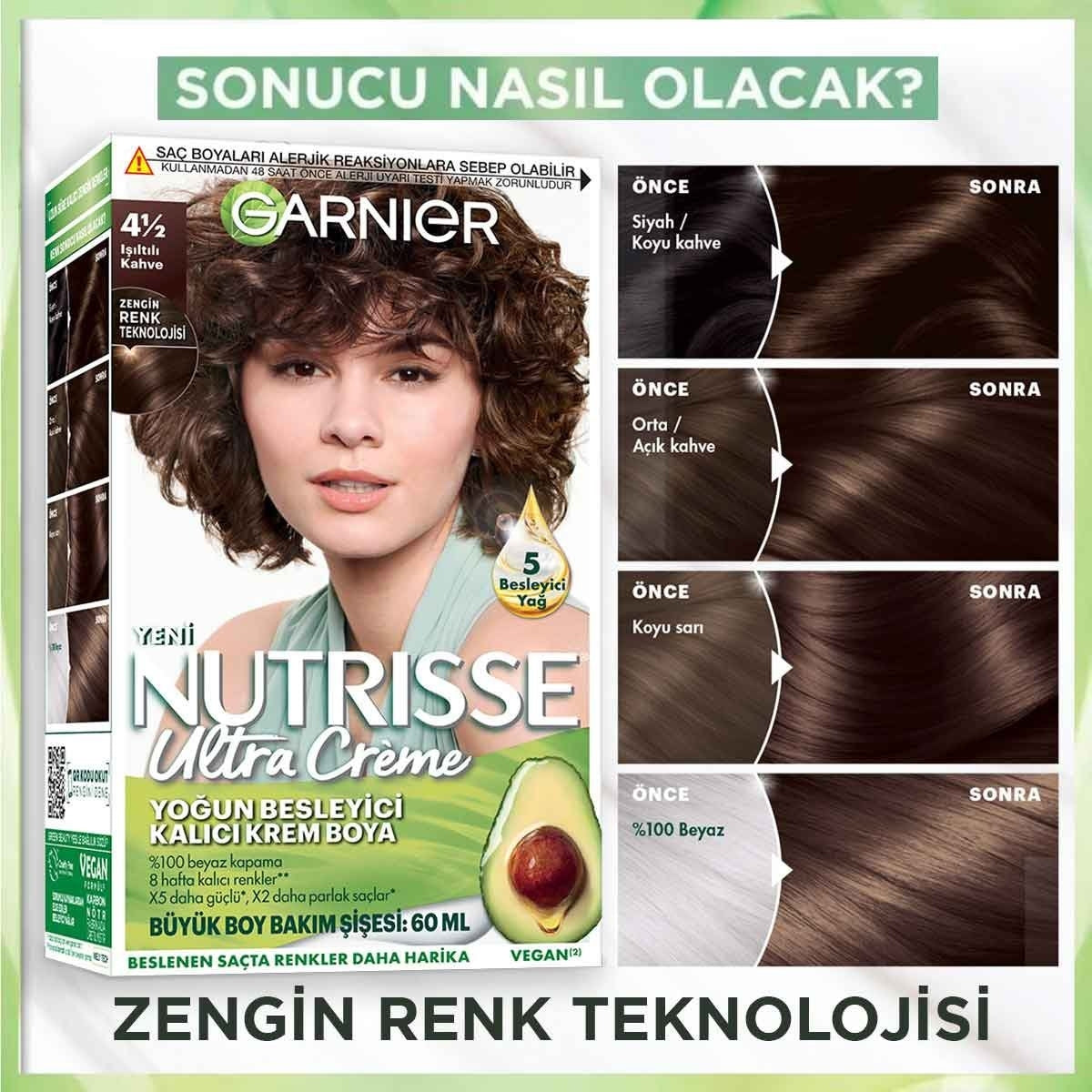 Saç Boyası Nutrısse Ultra Creme Isıltılı Kahve 4:1-2