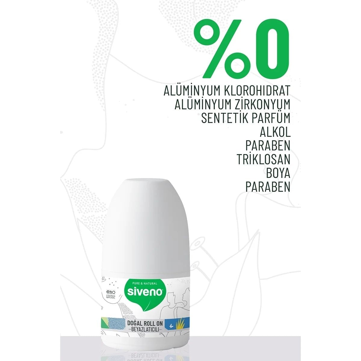 Doğal Roll On Unisex Beyazlatıcı 50 ml