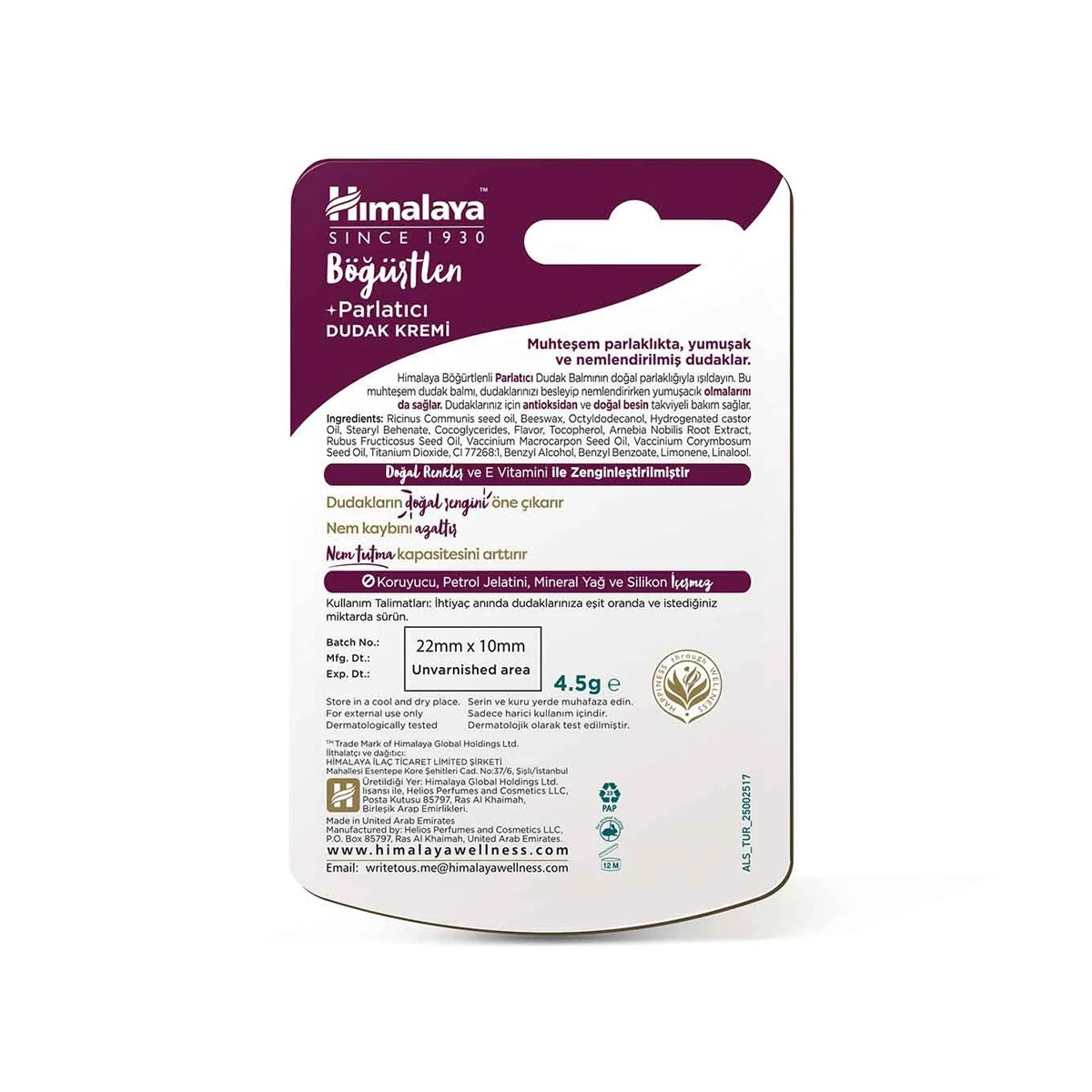 DUDAK KORUYUCU BOGURTLENLI 4,5 GR