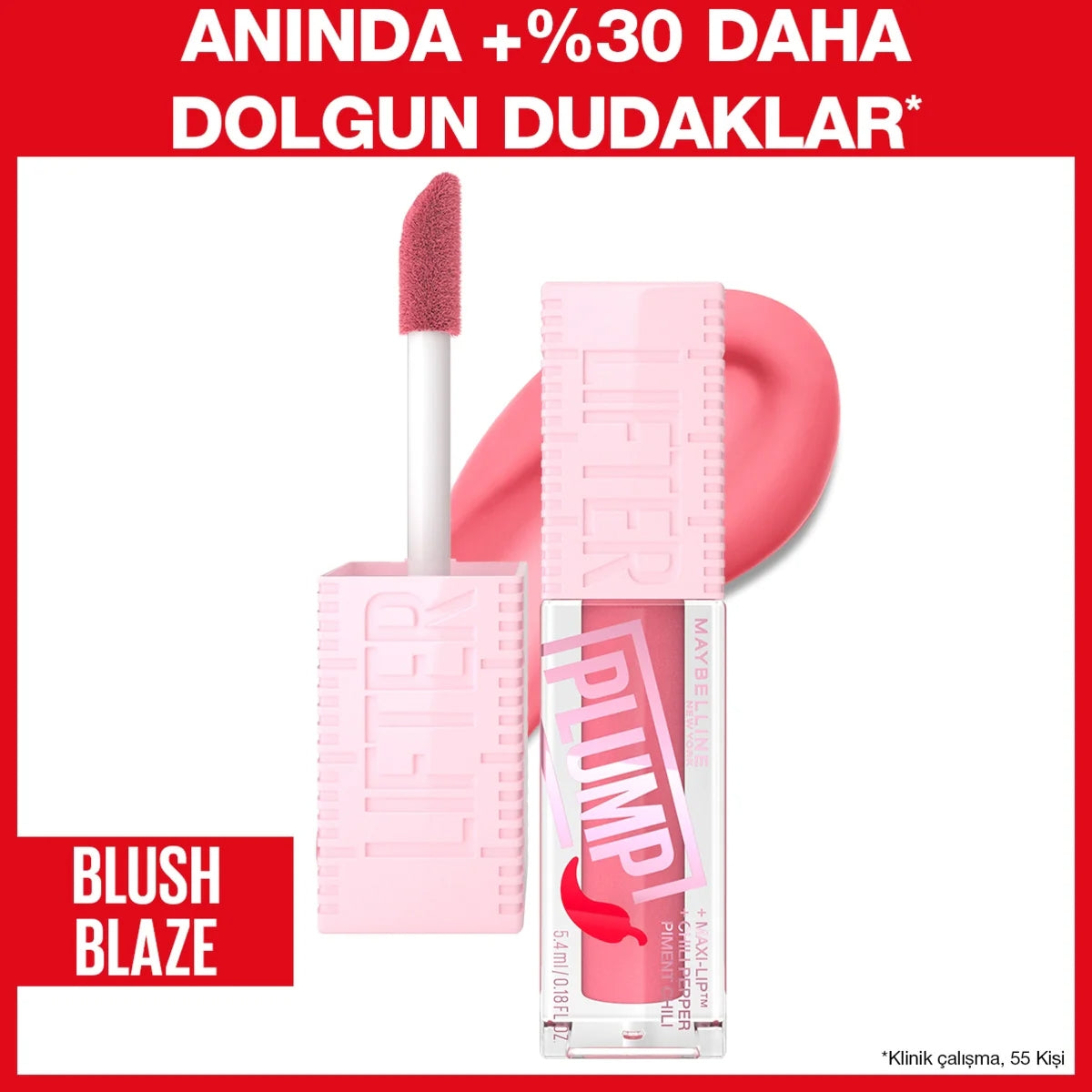 Lifter Plump Dudak Parlatıcısı 001 Blush Blaze