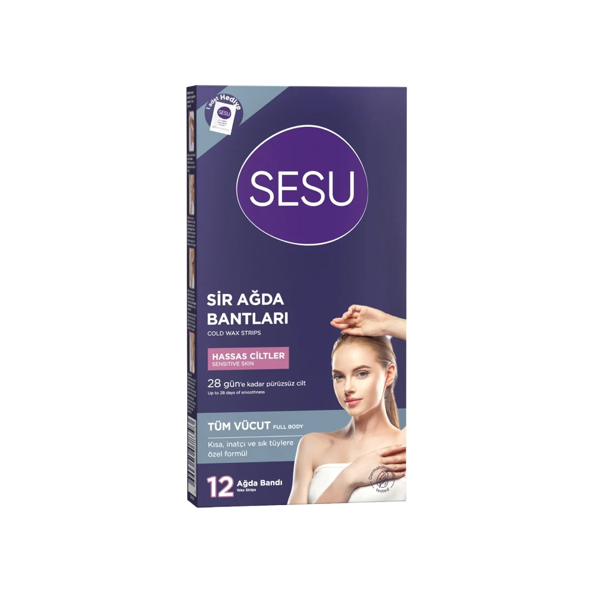 Tüm Vücut Ağda Bandı Hassas Ciltler 12'li