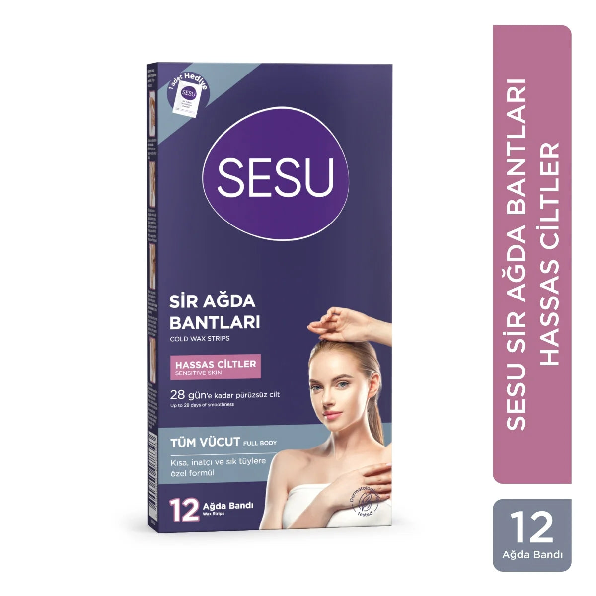 Tüm Vücut Ağda Bandı Hassas Ciltler 12'li