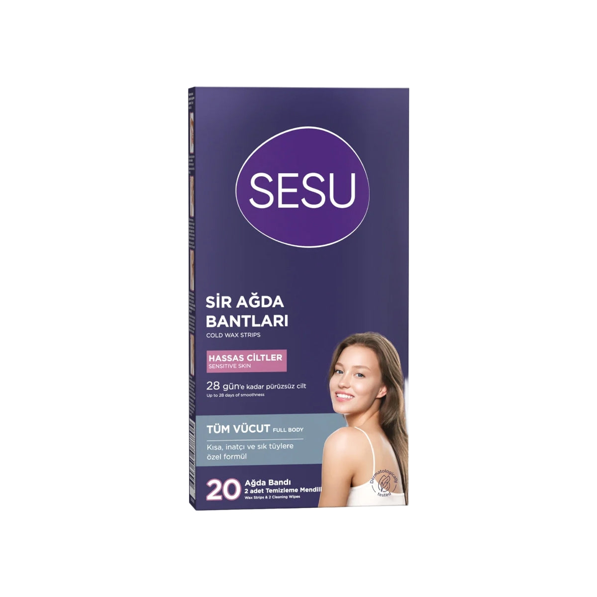 Tüm Vücut Hassas Ağda Bandı 20'li