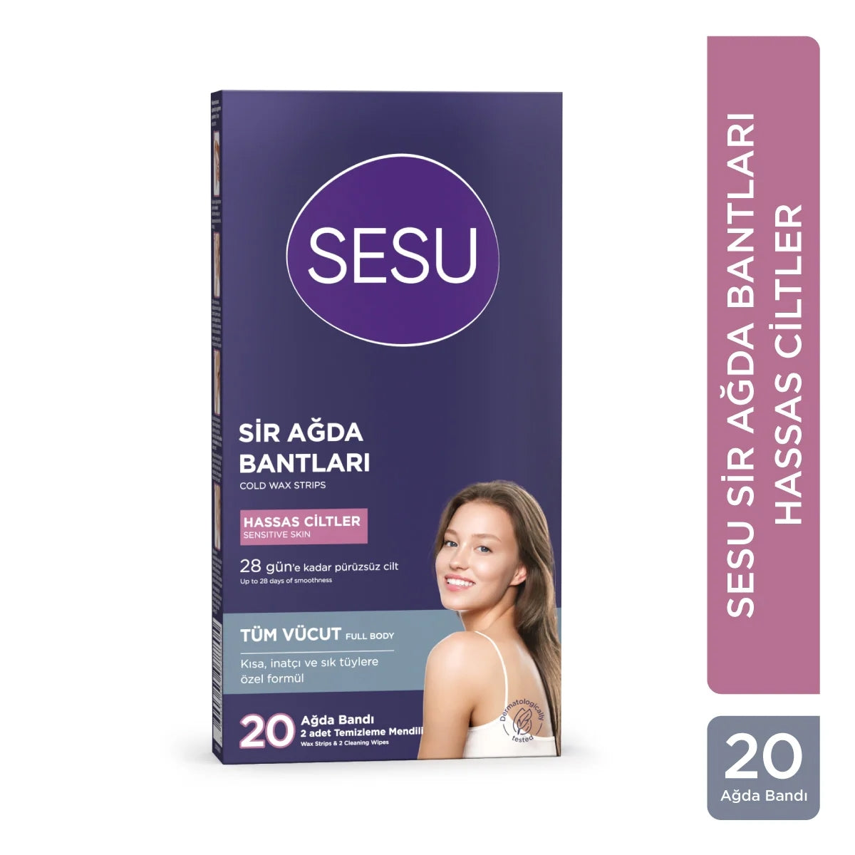 Tüm Vücut Hassas Ağda Bandı 20'li