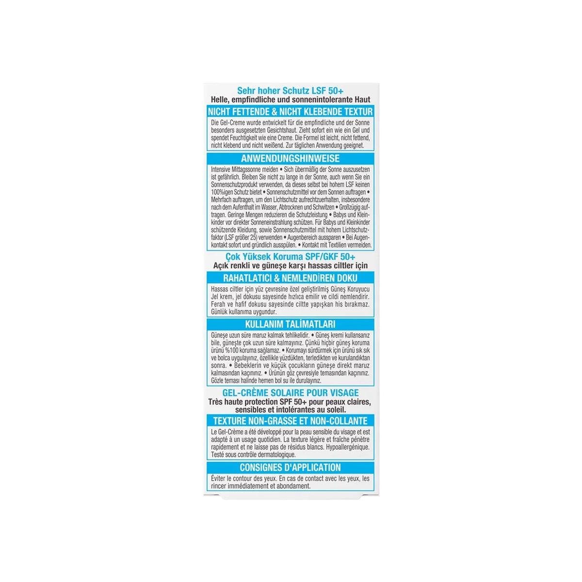 SENSITIVE GUNES YUZ KREMI SPF50+ 50 ML