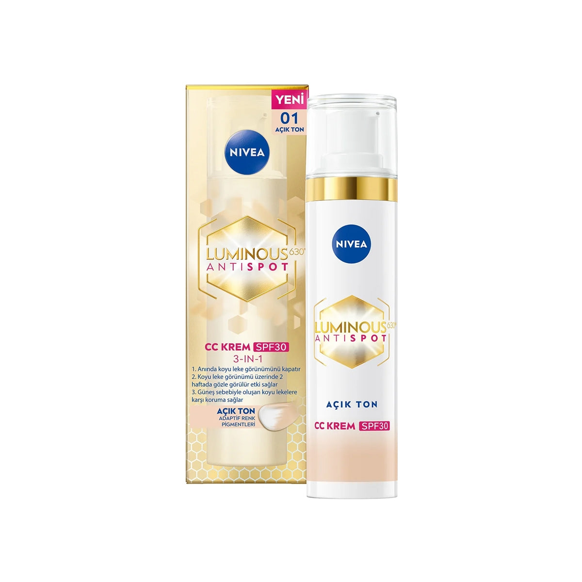 LUMINOUS630 CC KREM LEKE KARSITI ACIK TON SPF30 40 ML