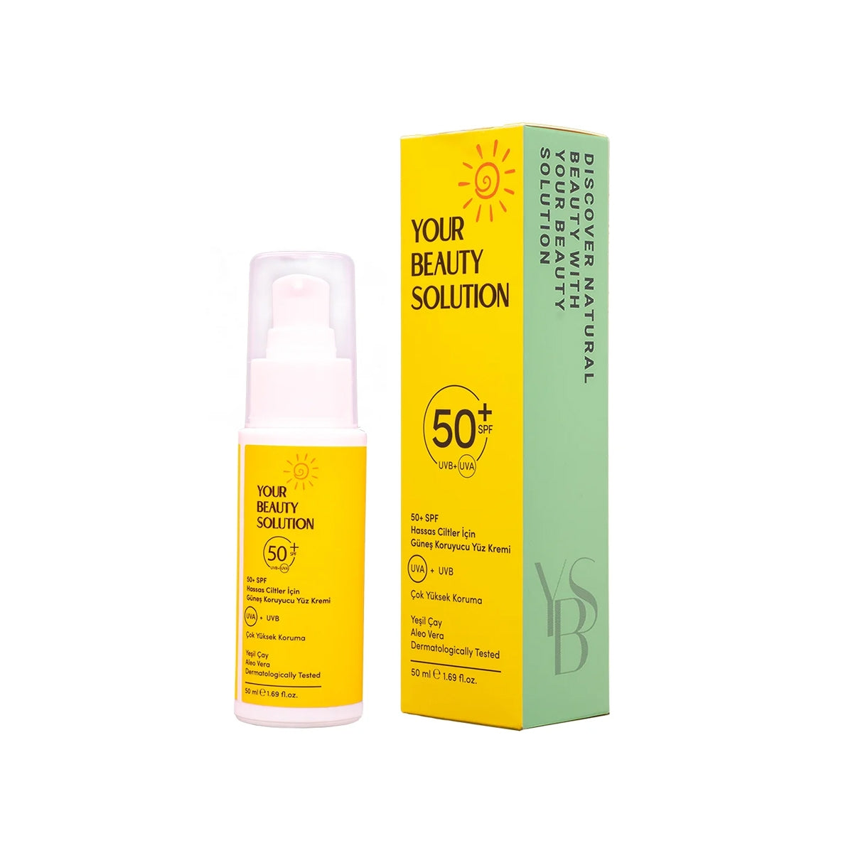SPF50 Hassas Ciltler İçin Yüz Güneş Koruyucu 50Ml