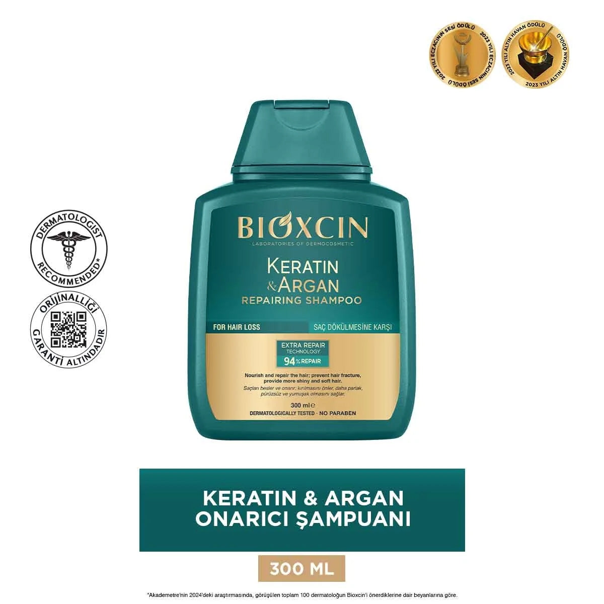 Keratin Argan Onarıcı Şampuan 300 Ml