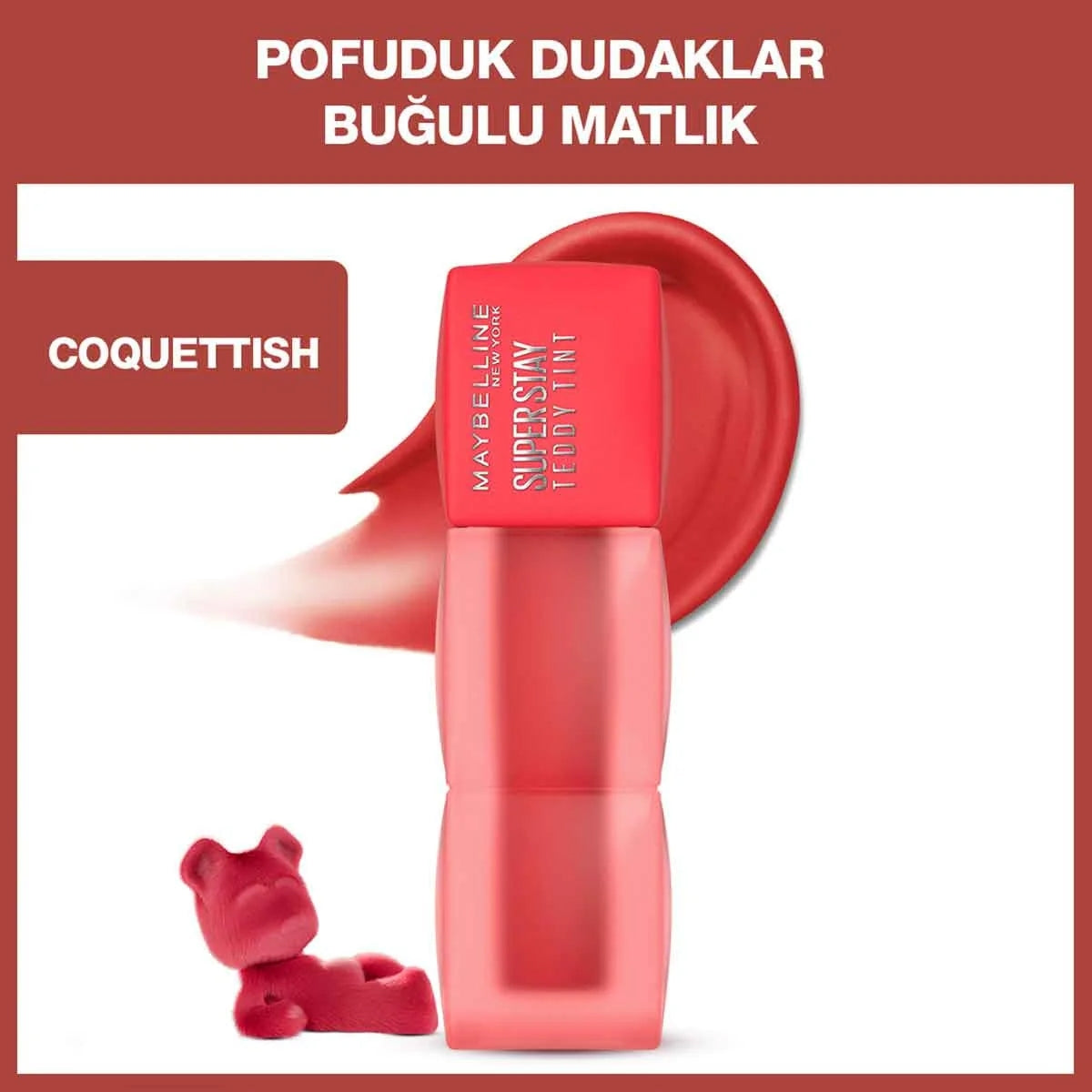 Maybelline Super Stay Teddy Tint Uzun Süre Kalıcı Likit Mat Tint 30-
Coquettish