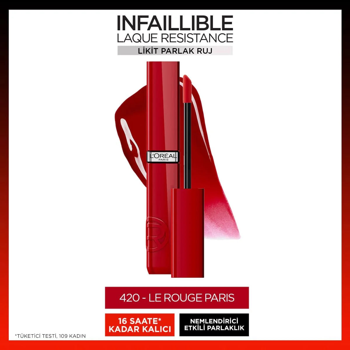Laque Resistance Likit Parlak Ruj 420 Rouge Paris