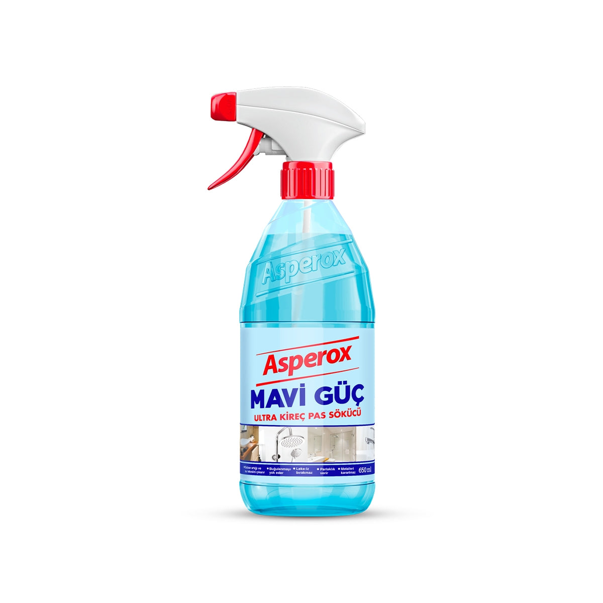 ASPEROX Mavi Güç Kireç Çözücü Sprey 650 ml