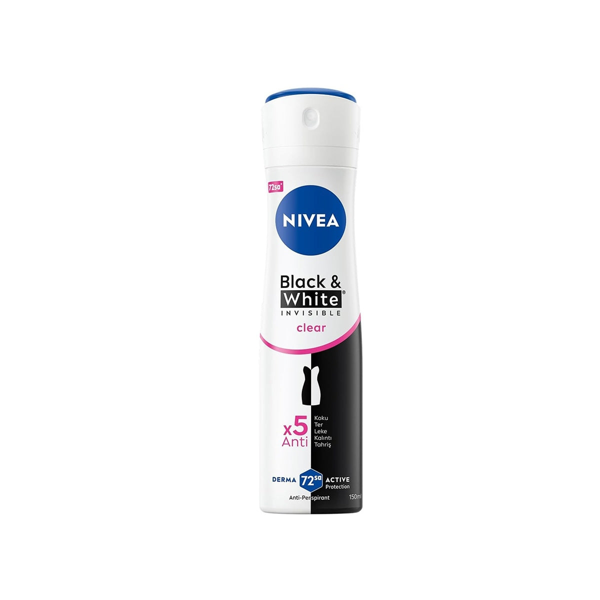 Nivea Black and White Invisible Clear Kadın Deodorant Sprey