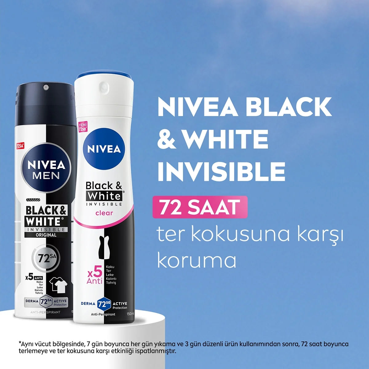 Black and White Invisible Clear Kadın Deodorant Sprey 150 ml