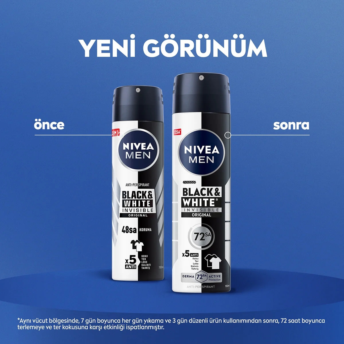 Black and White Invisible Original Erkek Deodorant Sprey 150 ml