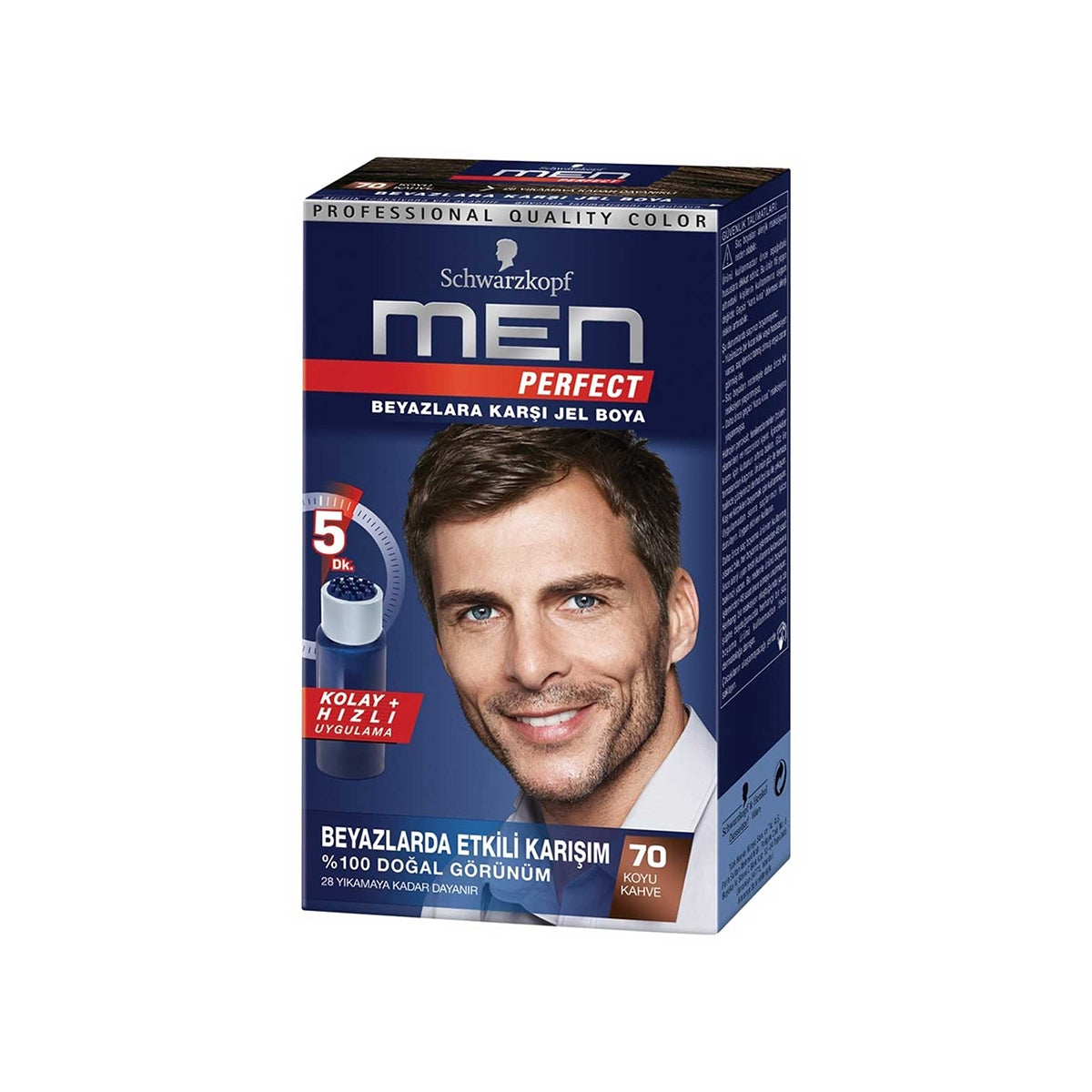 MEN PERFECT Erkek Saç Boyası Koyu Kahve 70