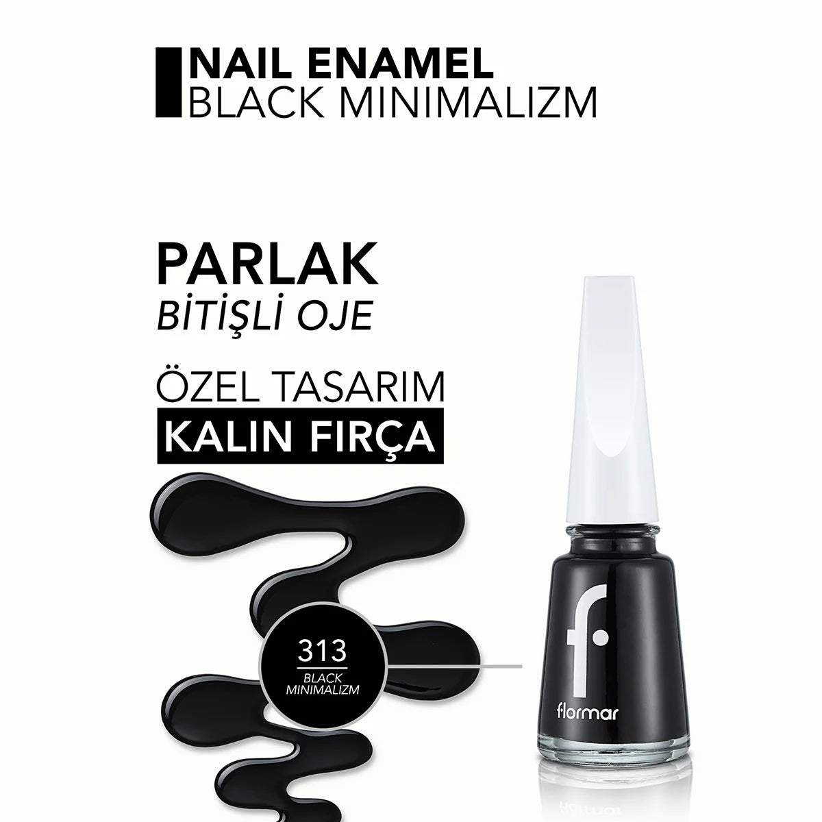 Nail Enamel Black Minimalism 313




