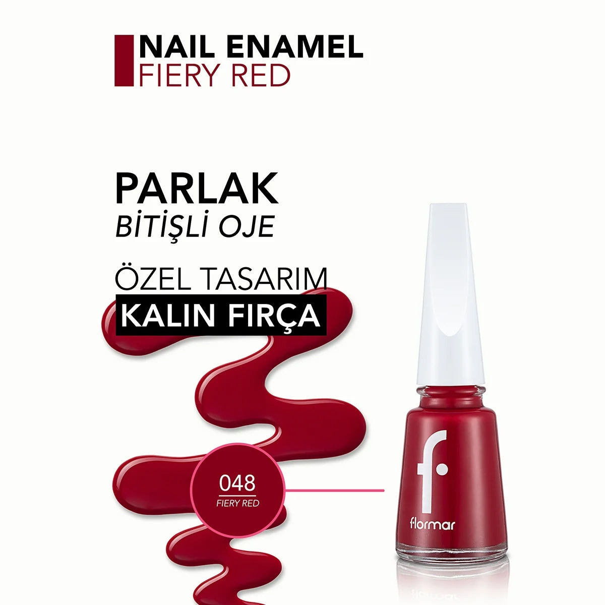 Nail Enamel Fiery Red 048




