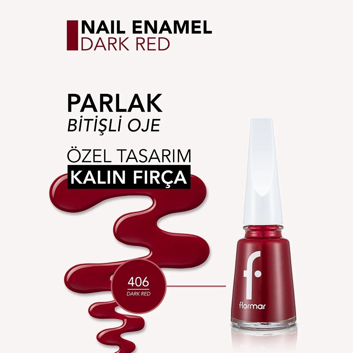 Nail Enamel Dark Red 406




