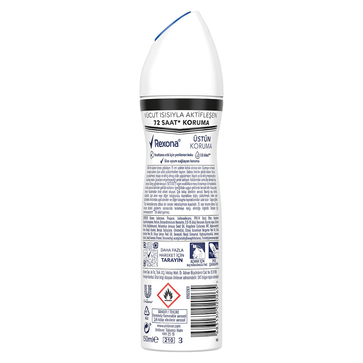 Black and White Invisible Kadın Deodorant Sprey 150 ml