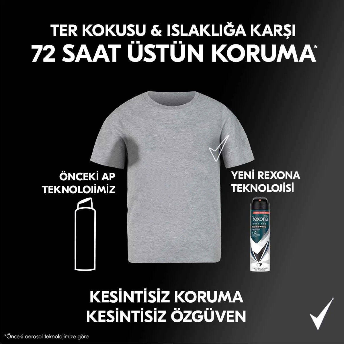 Invisible Black and White Erkek Deodorant Sprey 150 ml