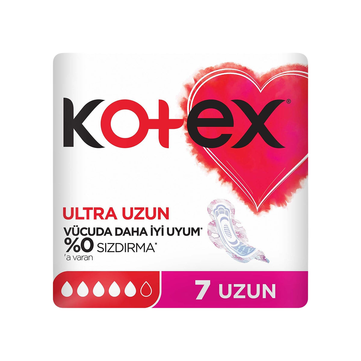 Ultra Tekli Ped Uzun 7'li
