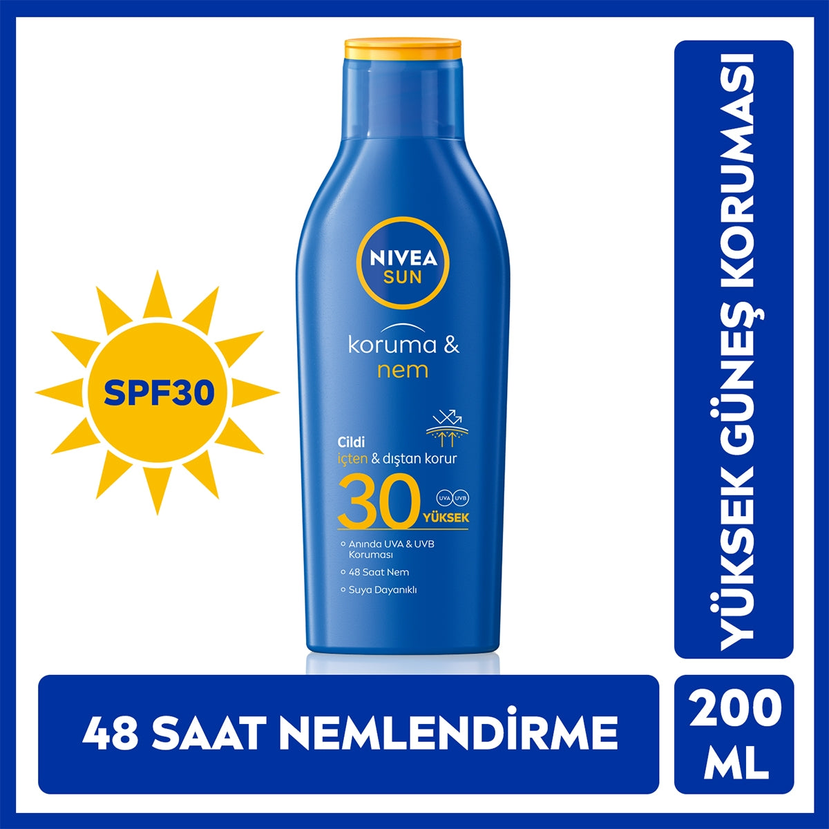 Koruma ve Nemlendirme Güneş Sütü SPF30 200 ml
