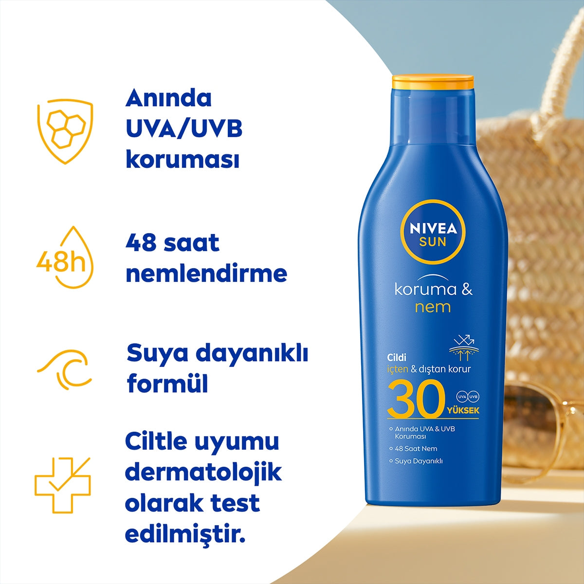 Koruma ve Nemlendirme Güneş Sütü SPF30 200 ml