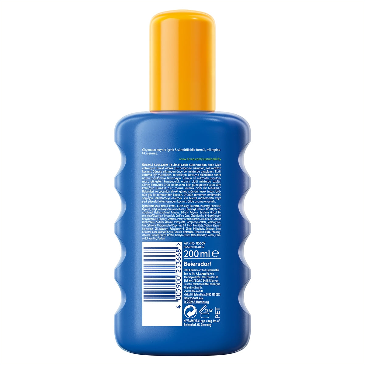 Koruma Nemlendirme SPF50+ Güneş Spreyi 200 ml