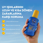 Koruma Nemlendirme SPF50+ Güneş Spreyi 200 ml
