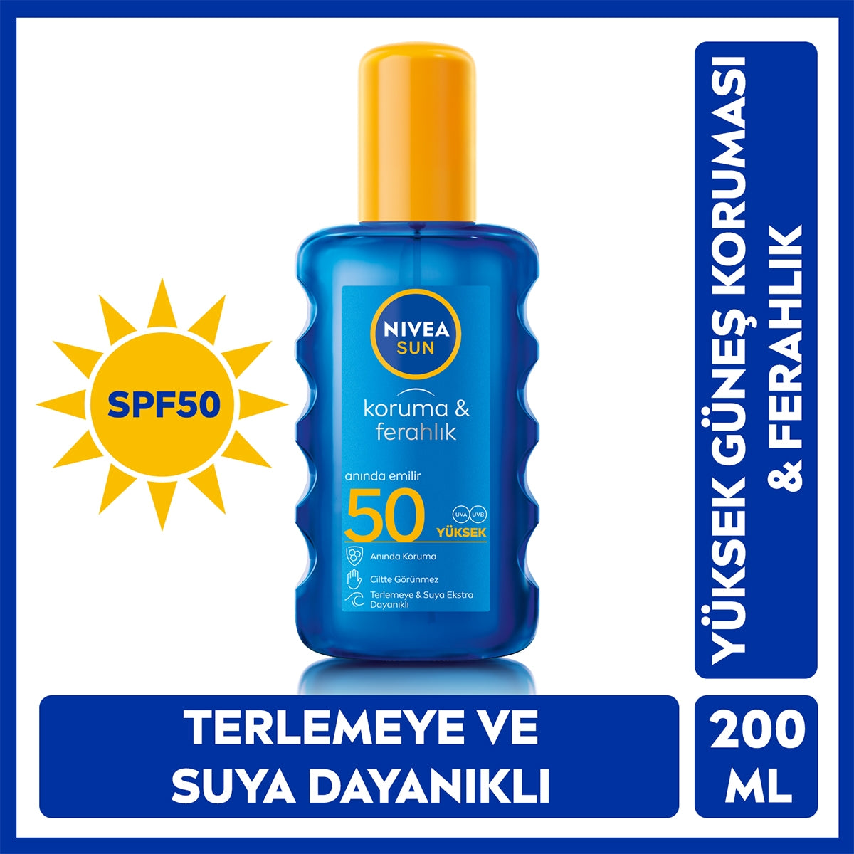 Koruma ve Ferahlık Güneş Spreyi SPF50 200 ml