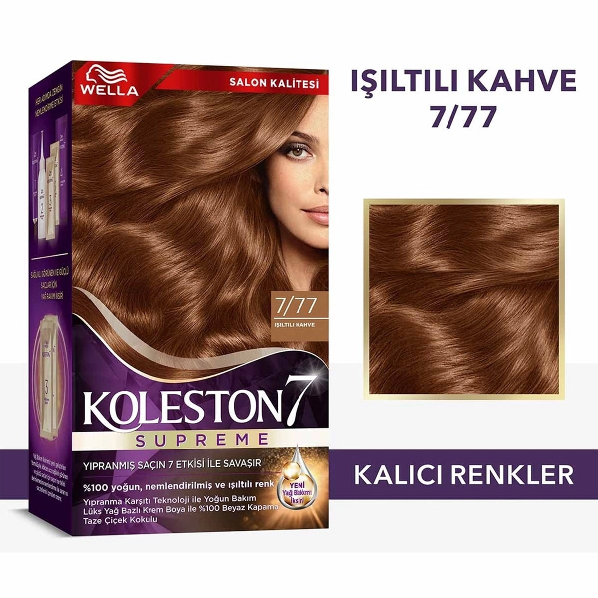 Saç Boyası Işıltılı Kahve 7-77