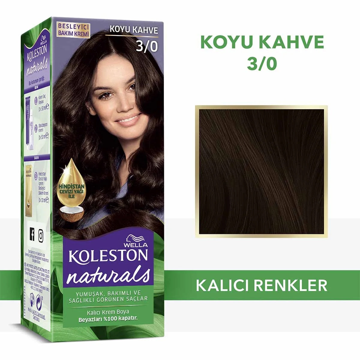 Naturals Saç Boyası Koyu Kahve 3-0




