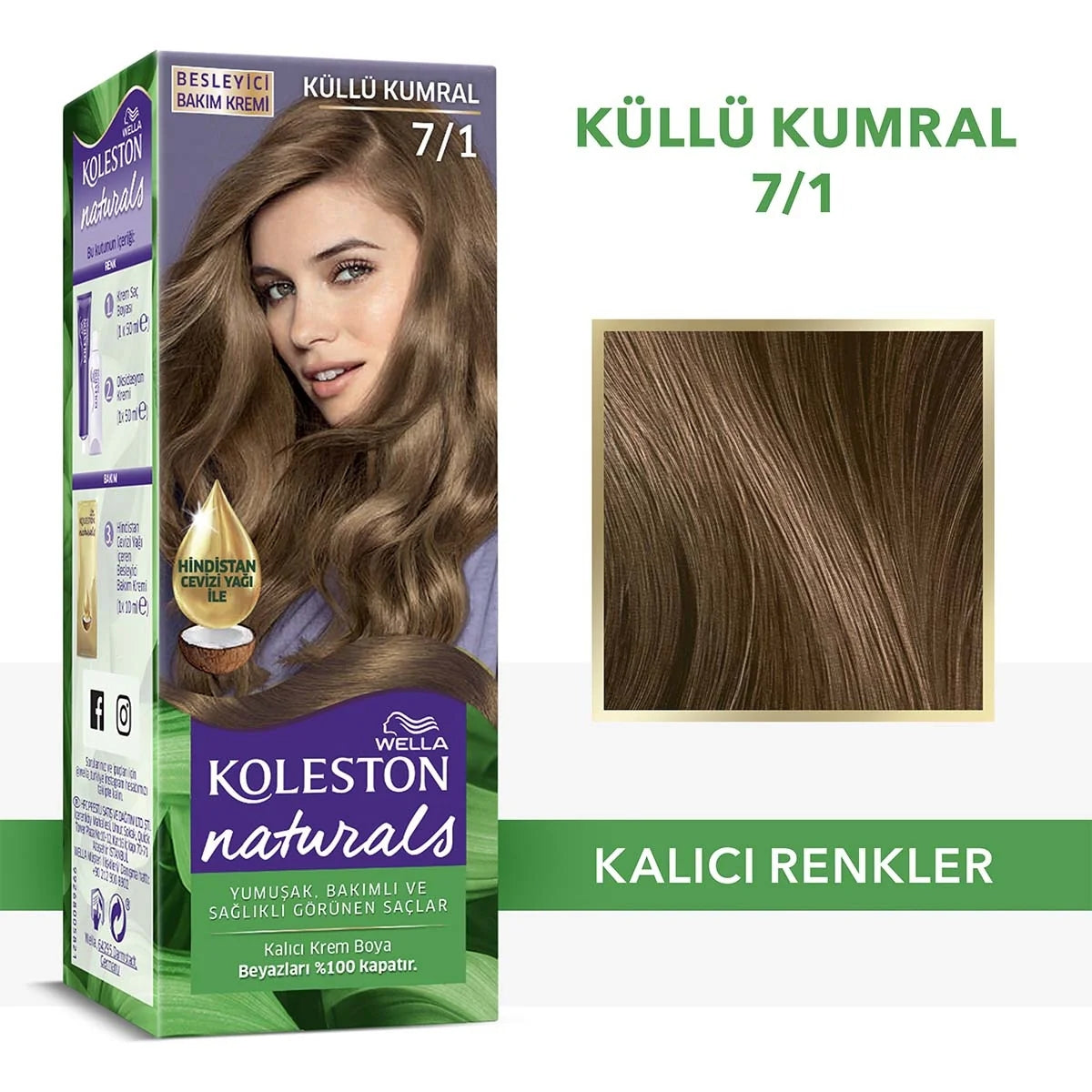 Naturals Saç Boyası Küllü Kumral 7-1




