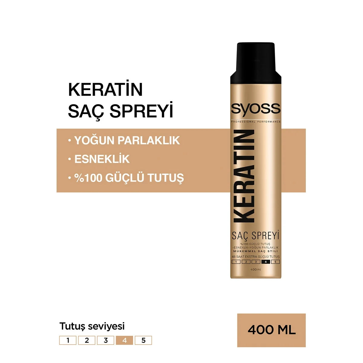 Ekstra Güçlü Tutuş Saç Spreyi No:4 400 Ml




